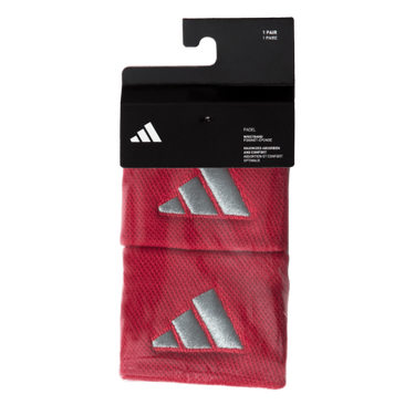 Muñequeras Adidas S Rojo/Gris X2