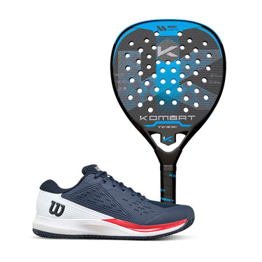 Pala KOMBAT TEIDE 2025 by MANU MARTIN + Zapatillas WILSON RUSH PRO ACE Navy Blazer FW25