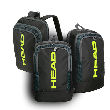PACK 3 MOCHILAS HEAD BASE Backpack 17L Negro/Amarillo