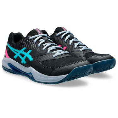 ASICS GEL DEDICATE 8 Padel Negro/Energy Aqua SS25 (Zapatillas)