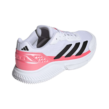 Zapatillas de pádel hombre Adidas Courtquick blancas y rosas FW26 #Color_Blanco
