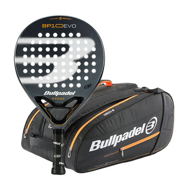 Pala BULLPADEL BP10 EVO 2025 + Paletero BULLPADEL BPP-22014 PERFORMANCE Negro