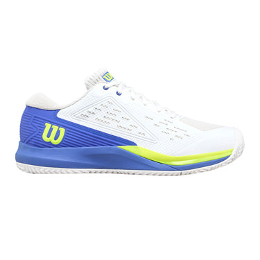 WILSON RUSH PRO ACE White/Blue FW25 (Chaussures)