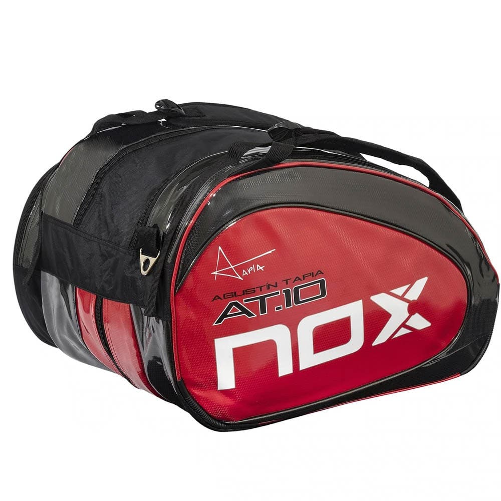 Bolso Paletero NOX At10 Team Negro Logo Rojo - Padel Market